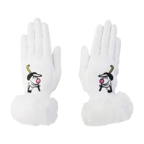 1 Pair of Golf Gloves Winter Training Gloves Mitts for Fishing Biking Hiking White 21