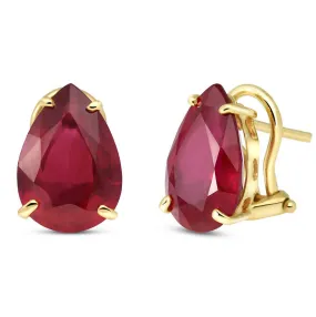 10 Carat 14K Solid Yellow Gold Inspiration Ruby Earrings