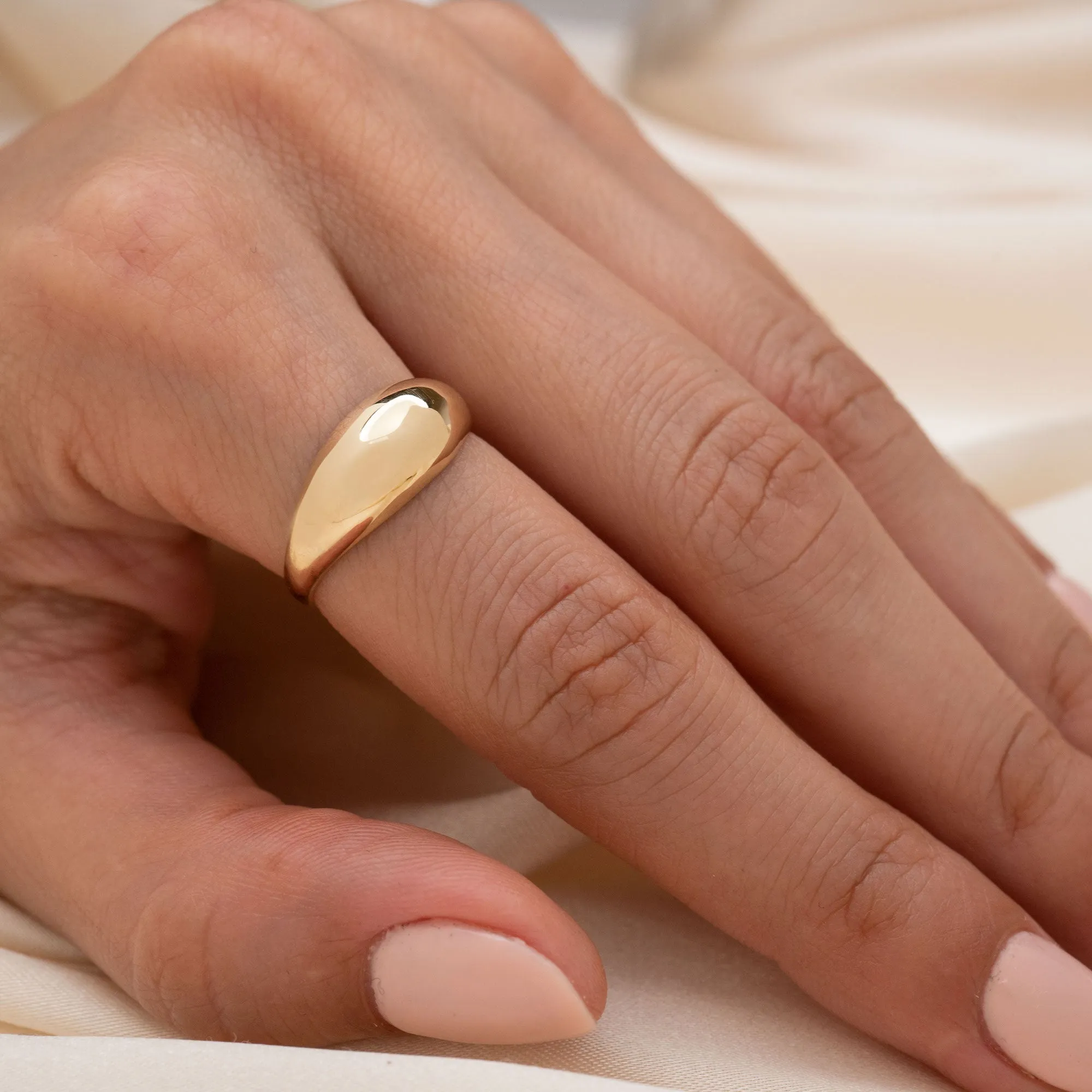 14k Gold Dome Ring