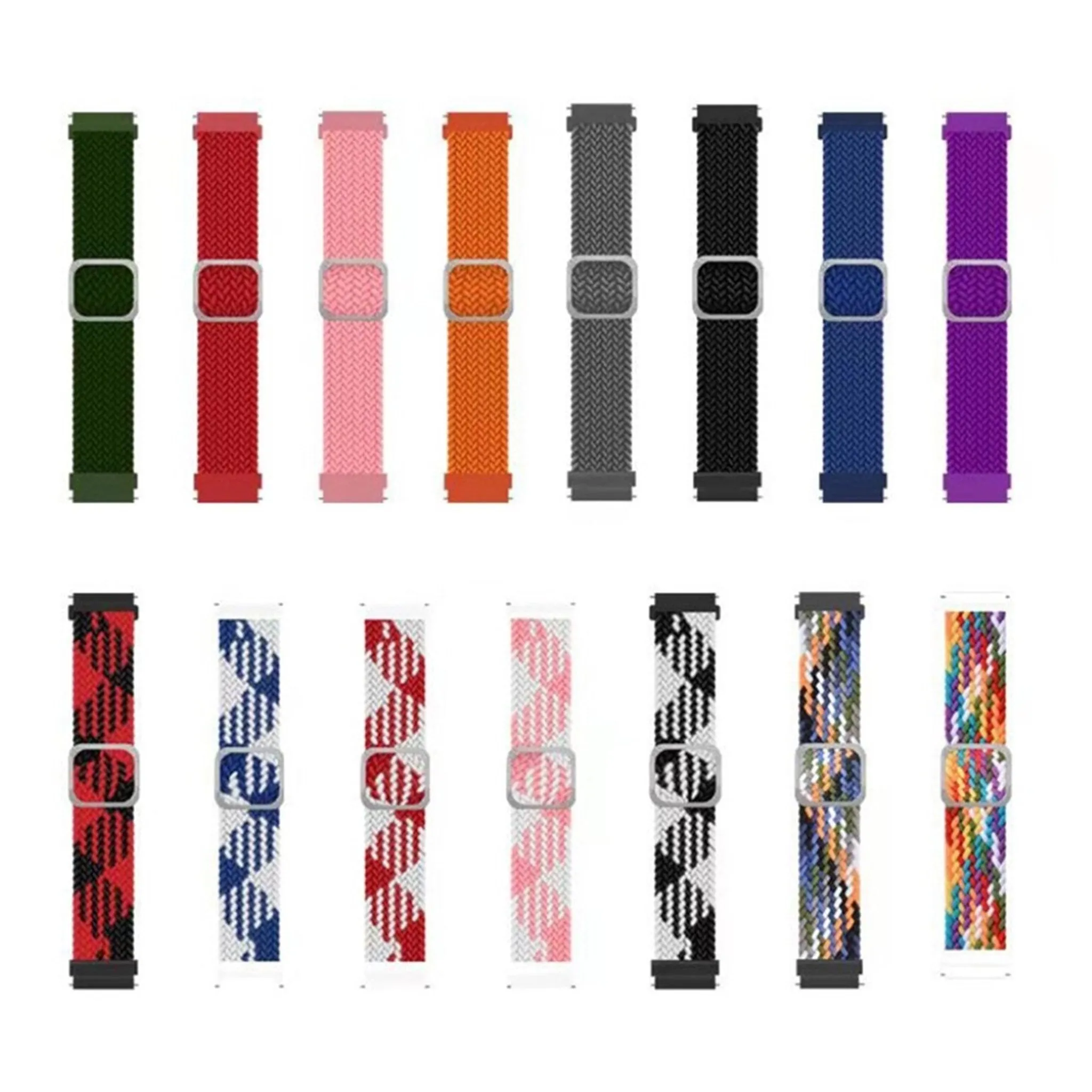 20mm Samsung Galaxy Watch Active 2 - 40mm / Watch (42mm) braid pattern watch strap - Red / White