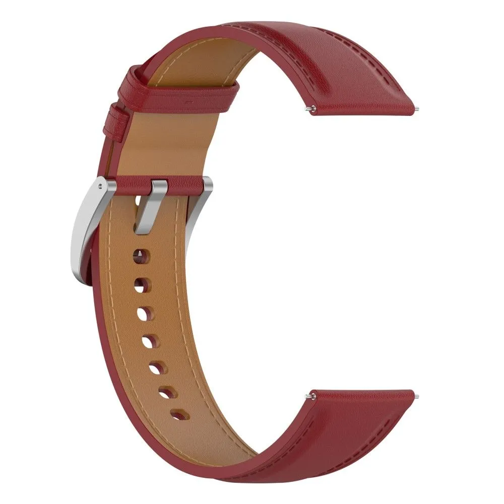 22mm Universal cool genuine leather watch strap - Red