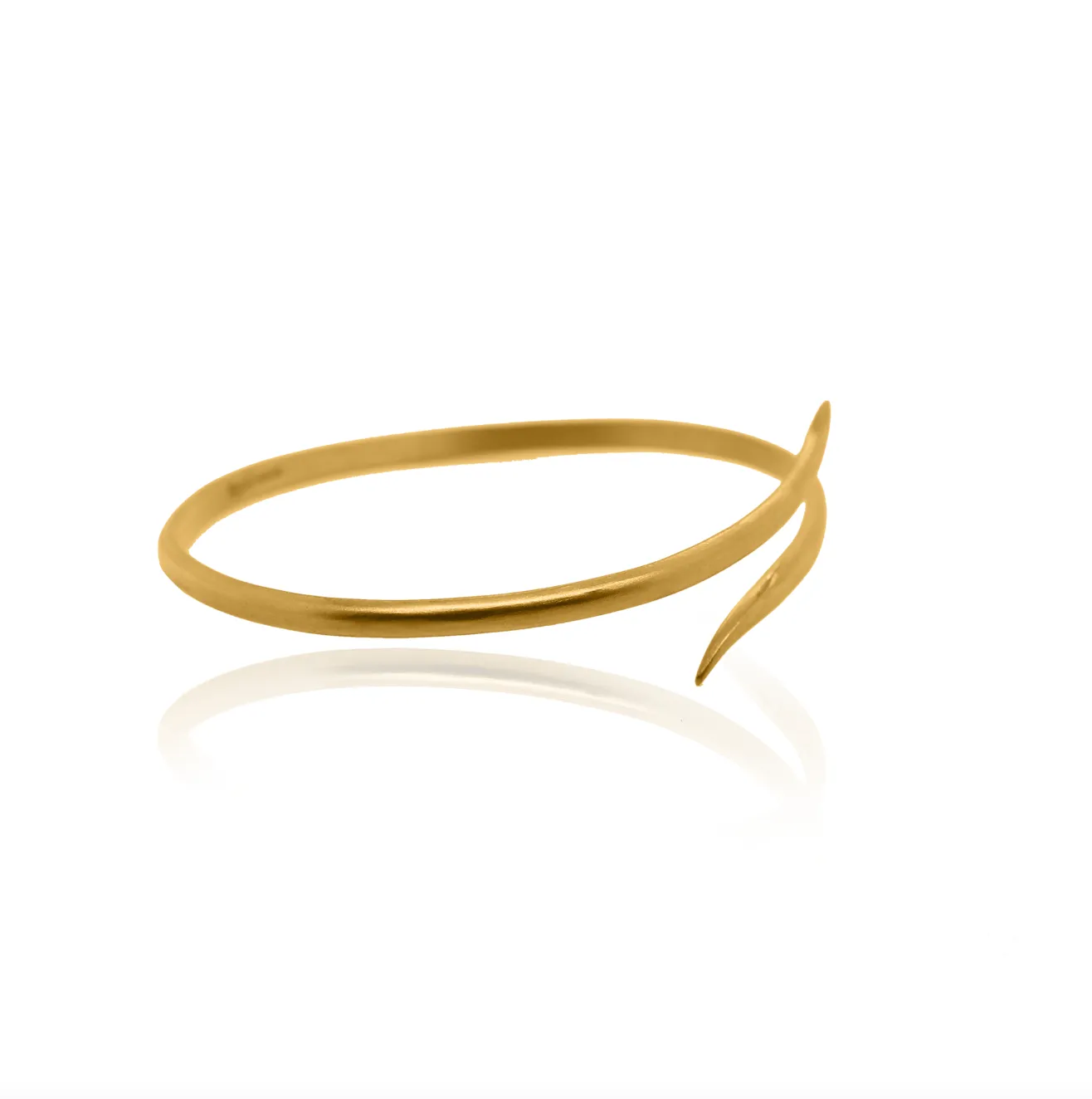 24Kt Gold Slender Arrow Bangle