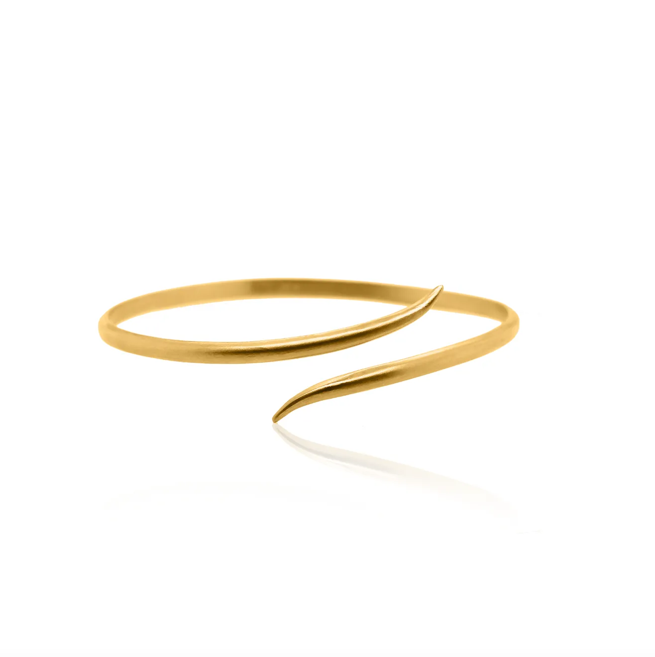 24Kt Gold Slender Arrow Bangle