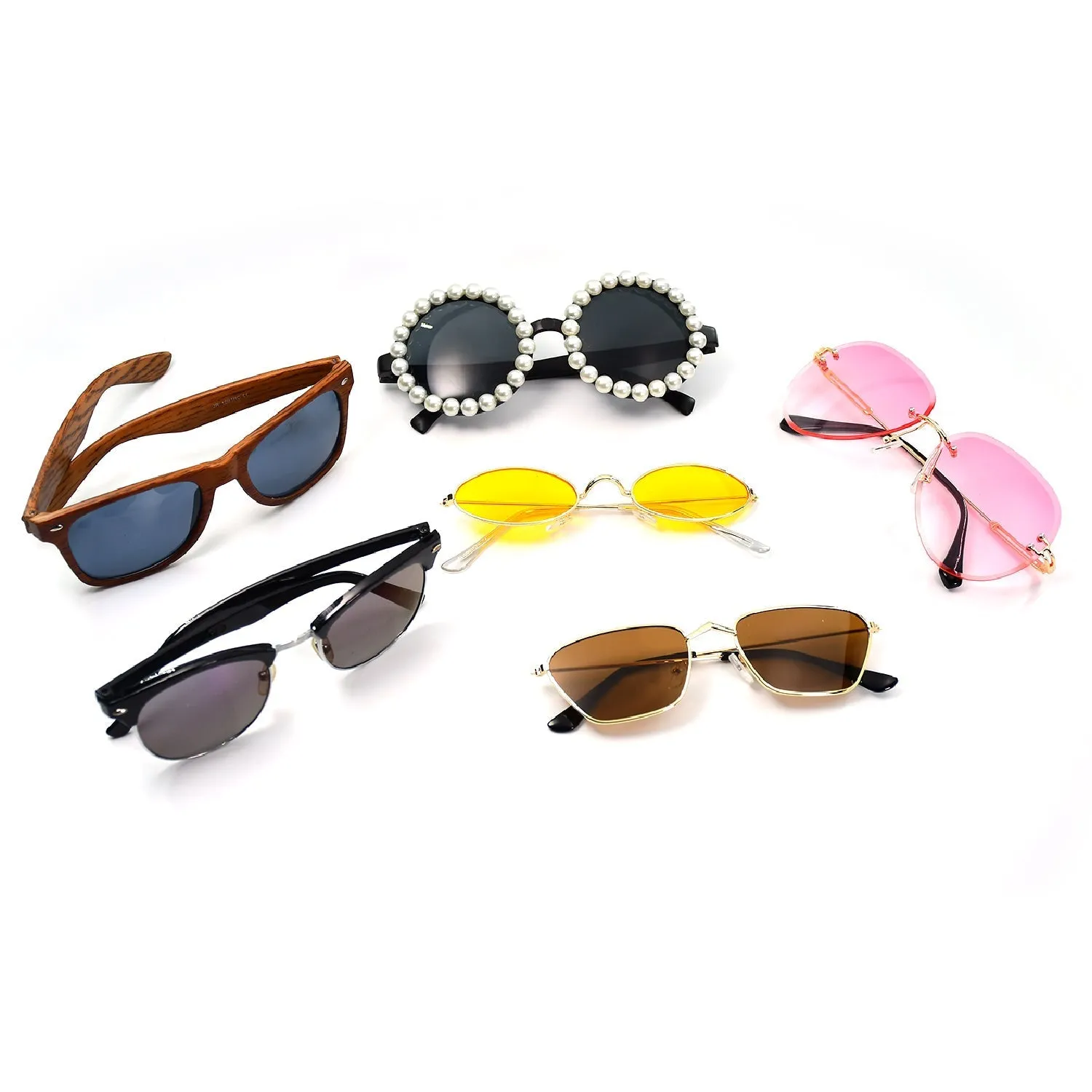 4951 1Pc Mix frame Sunglasses for men and women. Multi color and Different shape and design.