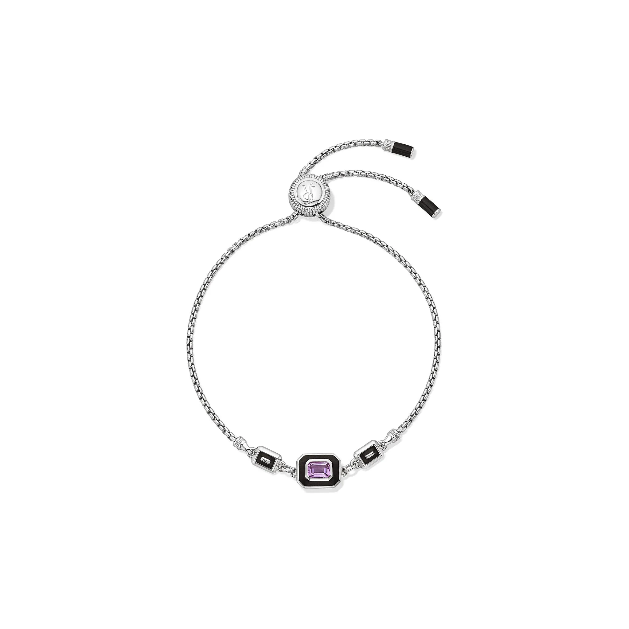 Adrienne Friendship Bracelet with Enamel and Amethyst