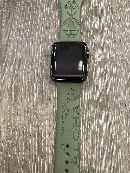 Aloha Hawaii Engraved iWatch Band