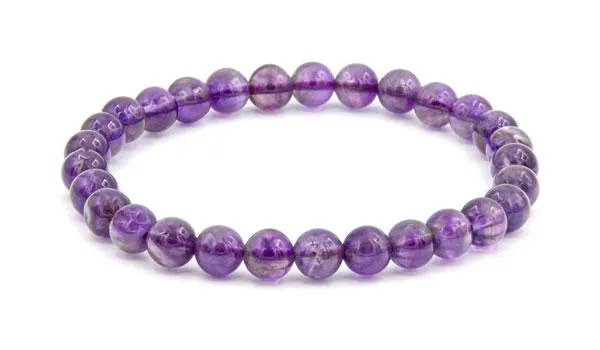 Amethyst Gloss Natural Gemstone Bracelet