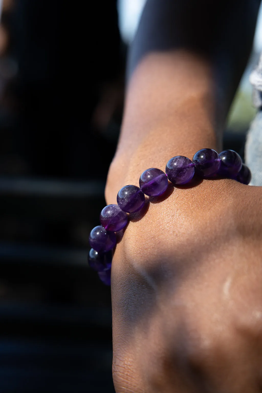 Amethyst Gloss Natural Gemstone Bracelet