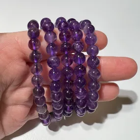 Amethyst Stretchy String Bracelet, 8mm