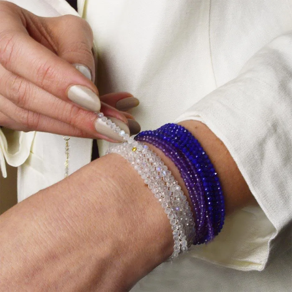 Amethyst Wrap Bracelet - Necklace