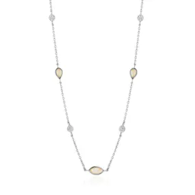 Ania Haie Silver Opal Mineral Glow Colour Necklace