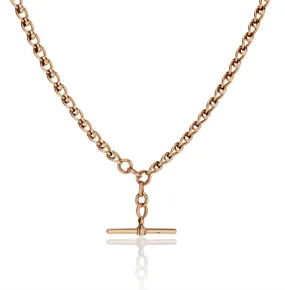 Antique Rose Gold T Bar Chain