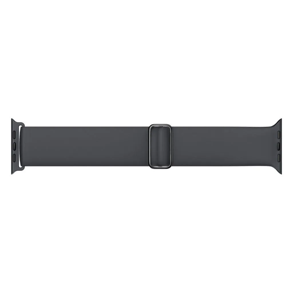 Apple Watch 44mm elastic silicone watch strap - Dark Grey