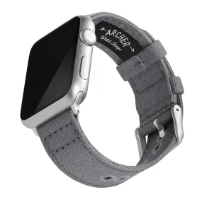 Apple Watch Canvas Watch Band - Slate Gray/Silver Aluminum