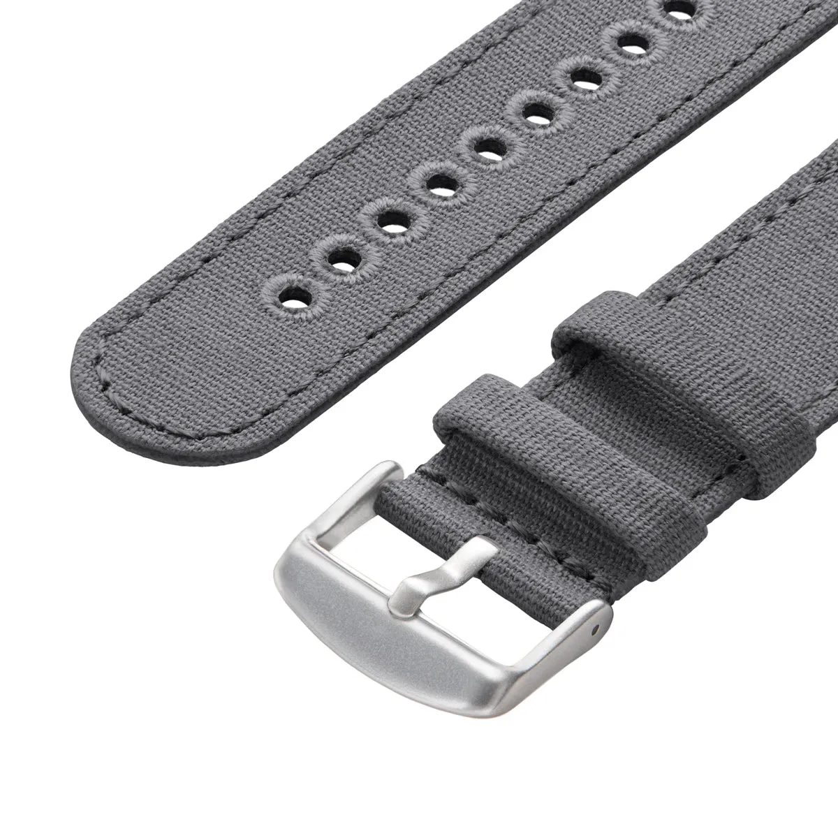 Apple Watch Canvas Watch Band - Slate Gray/Silver Aluminum