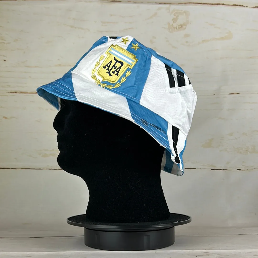 Argentina Bucket Hat - Upcycled 2022/2023 Home Shirt - No 2