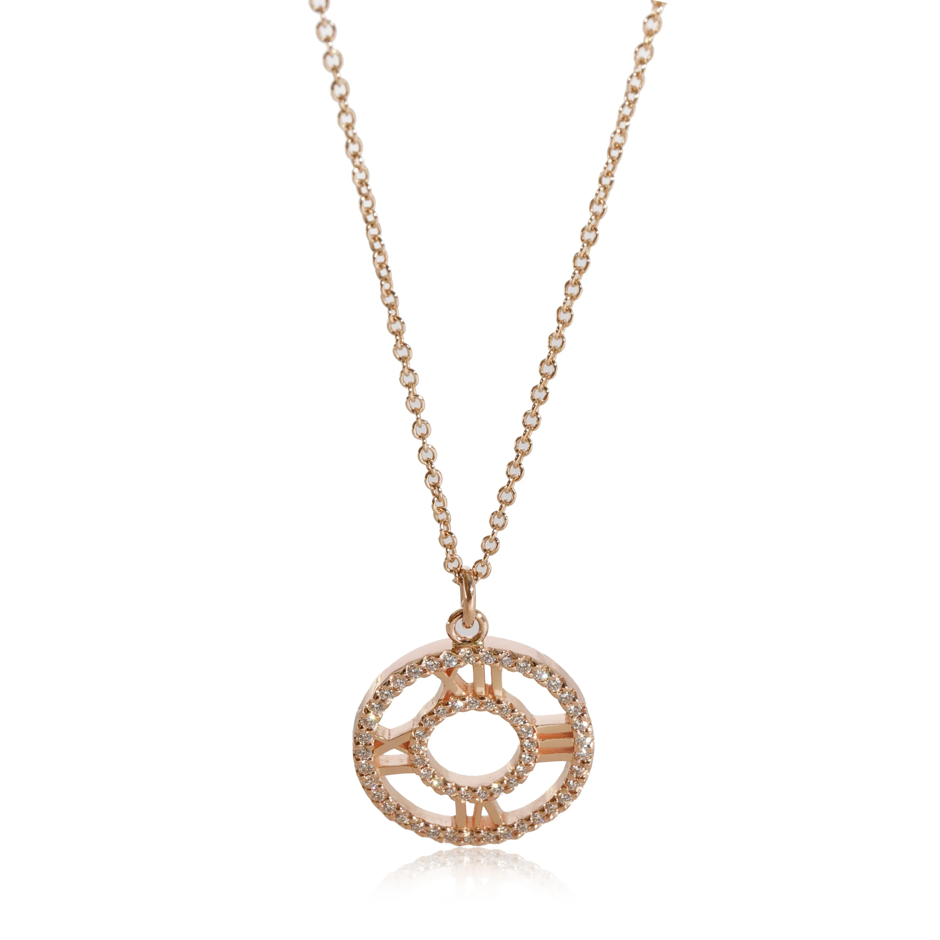 Atlas Diamond  Pendant in 18k Rose Gold 0.24 Ctw on a Chain