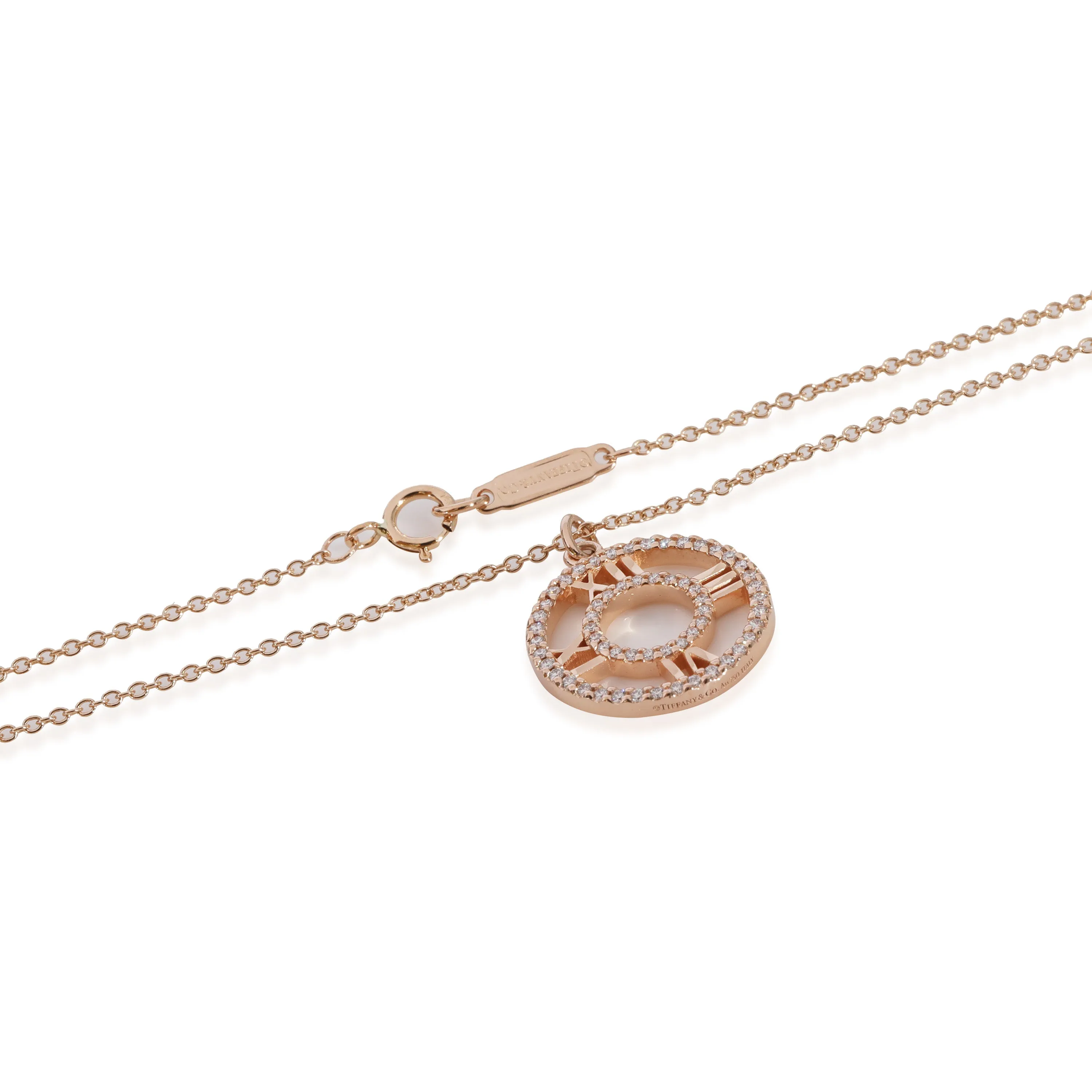 Atlas Diamond  Pendant in 18k Rose Gold 0.24 Ctw on a Chain