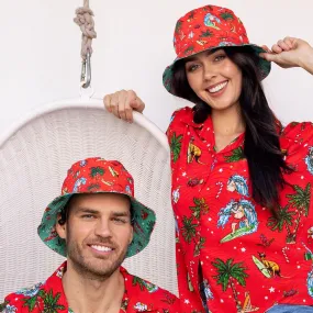 Aussie Christmas Red - Bucket Hat Reversible Print