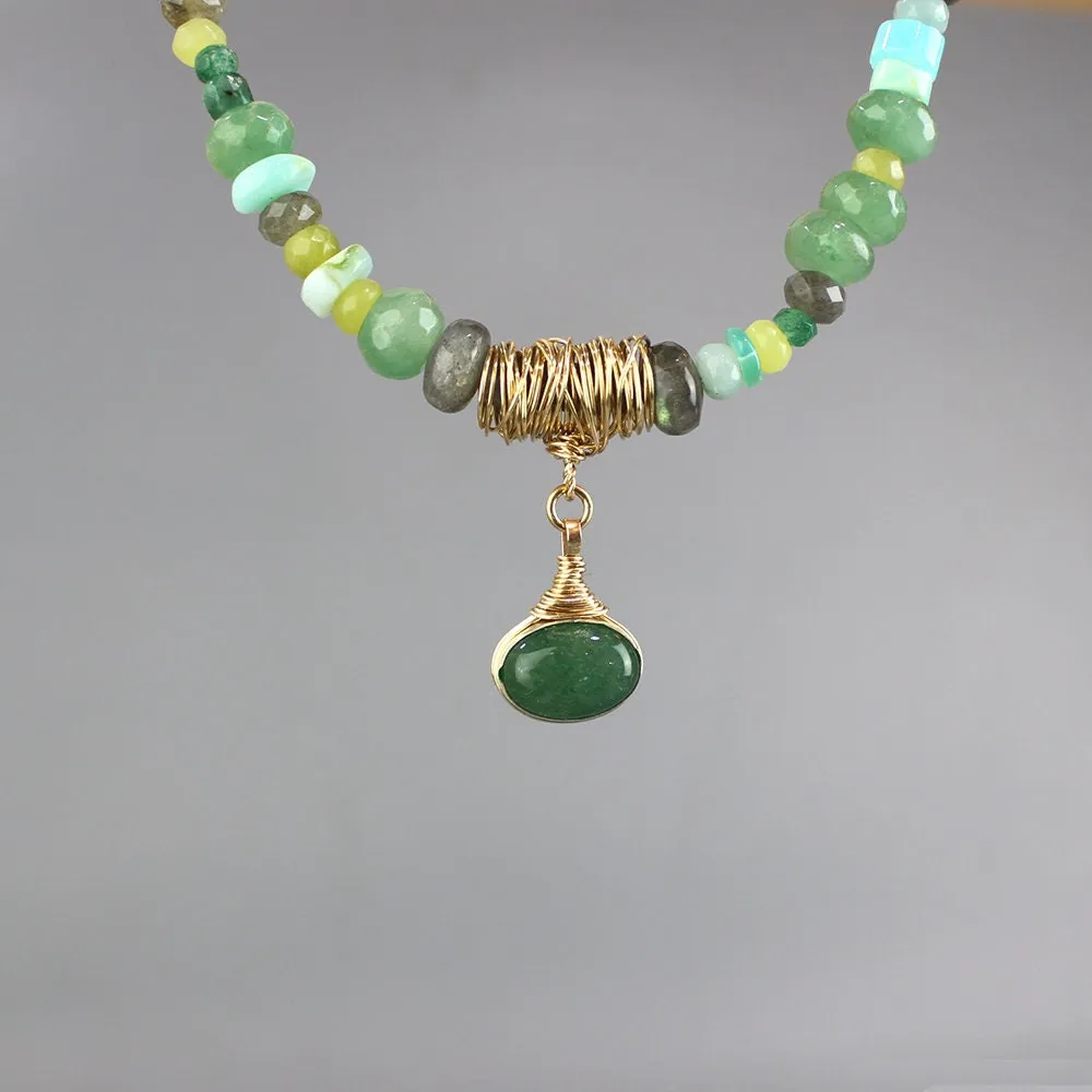 Aventurine Eye Necklace