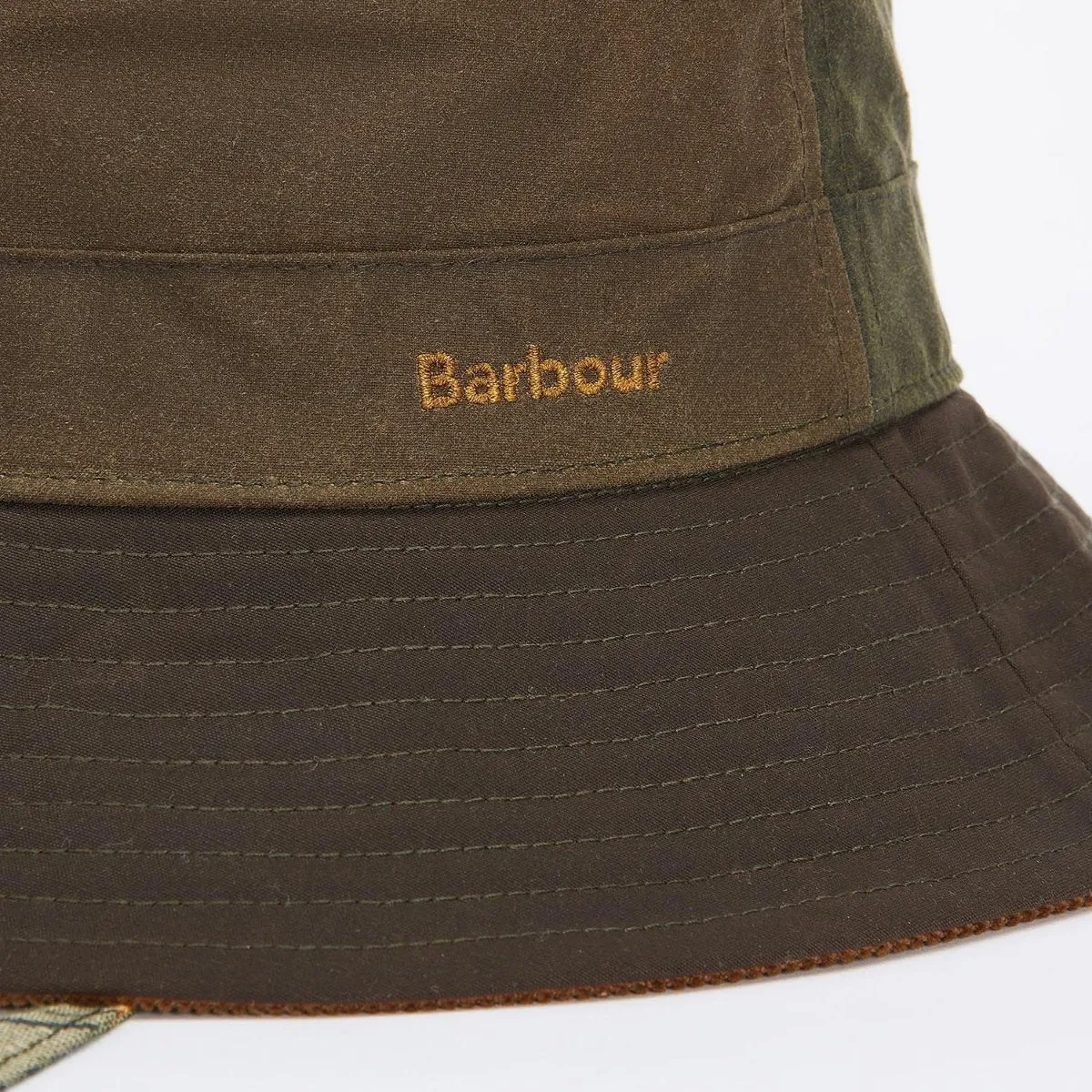 Barbour Women's Brackley Wax Bucket Hat in Beech/Archive Olive