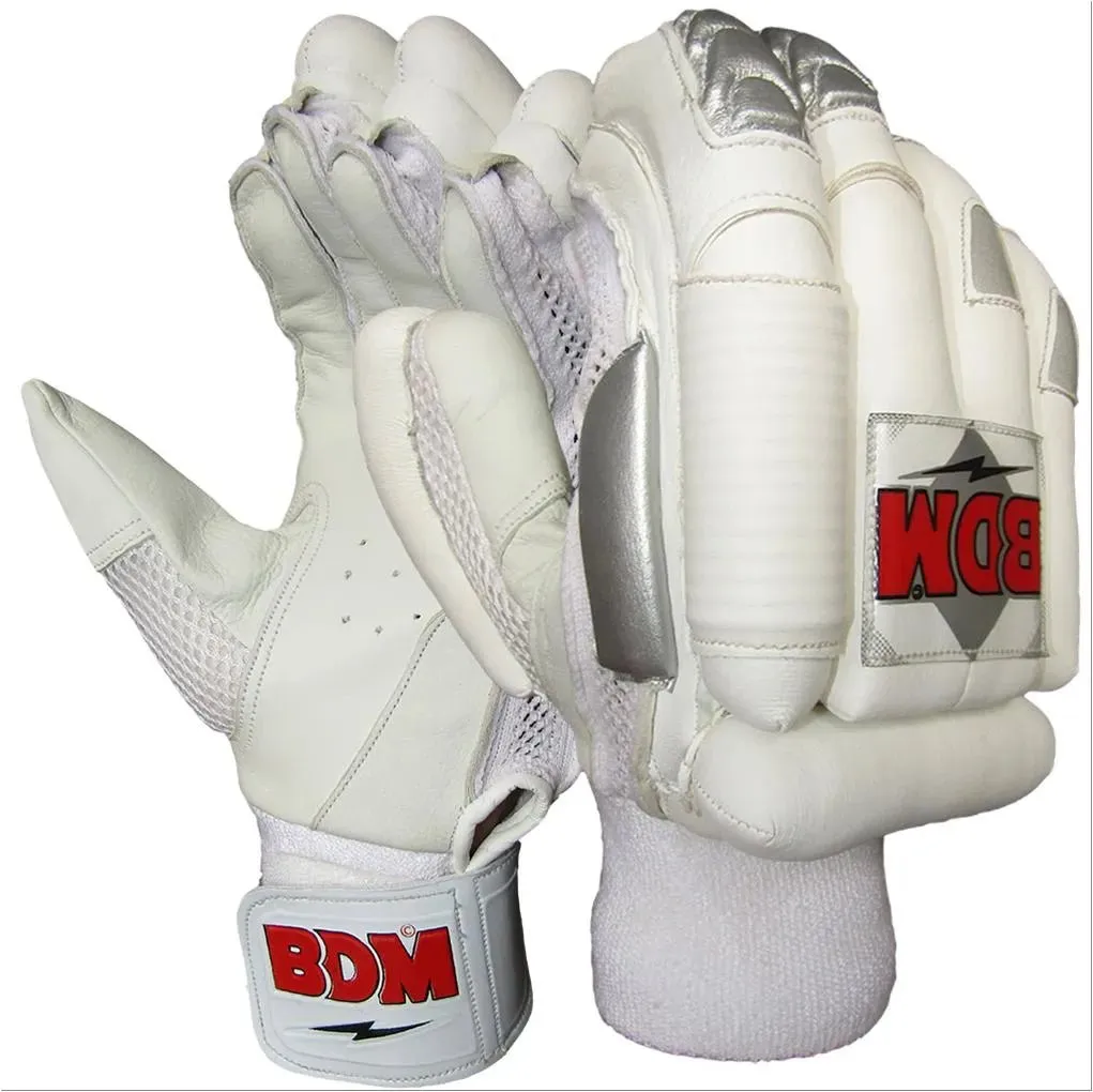 BDM All White Batting Gloves- Adults