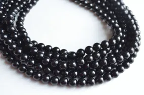 Black Acrylic Lucite Bead Chunky Multi Strand Statement Necklace - Alana