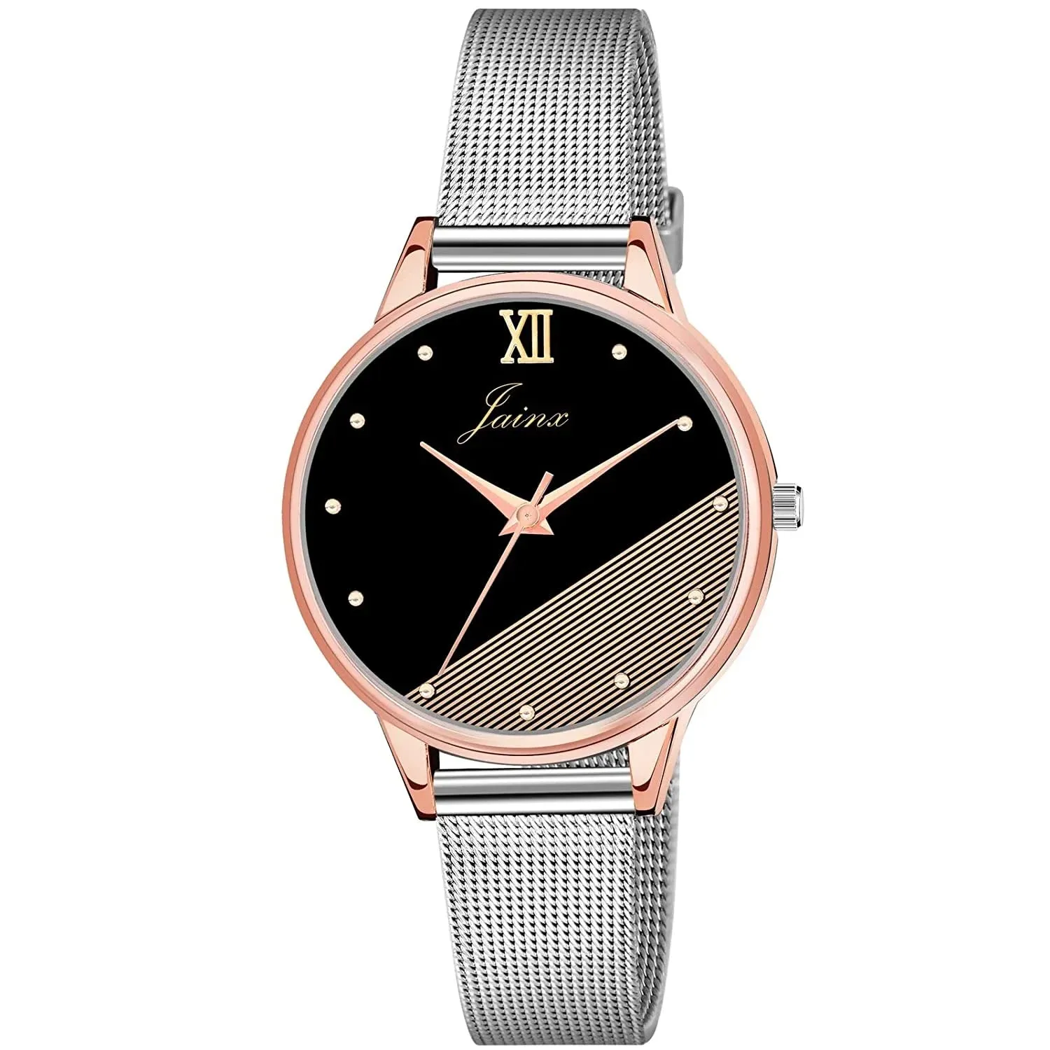 Black Dial Steel Mesh Chain Analog Watch - For Women JW8511