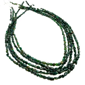 Black / Green Opal Small Nugget Bead Strand