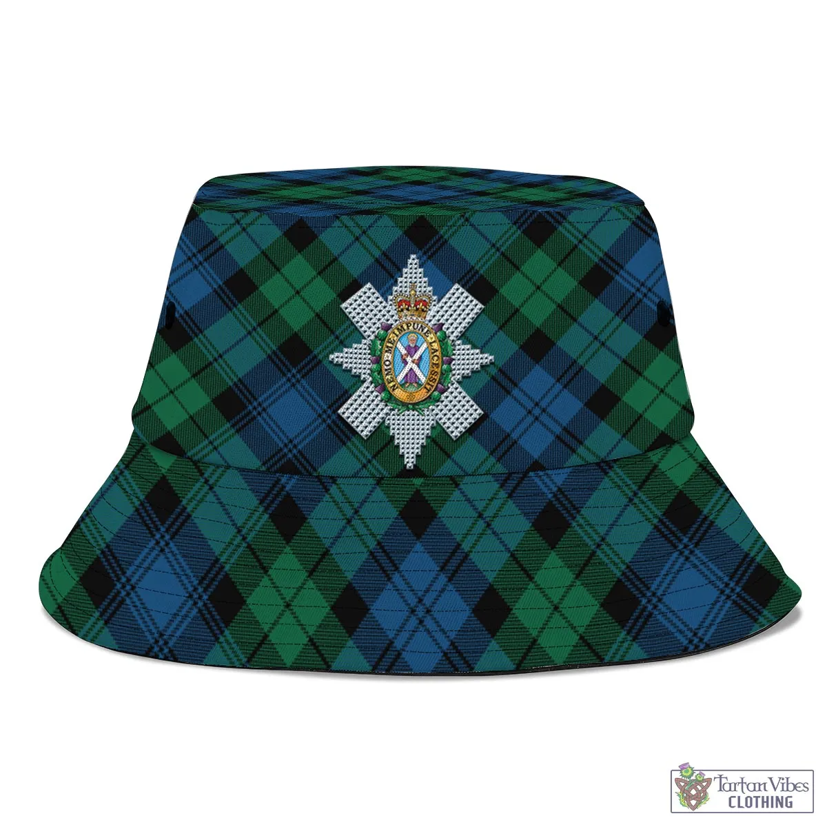 Black Watch Ancient Tartan Bucket Hat with Family Crest