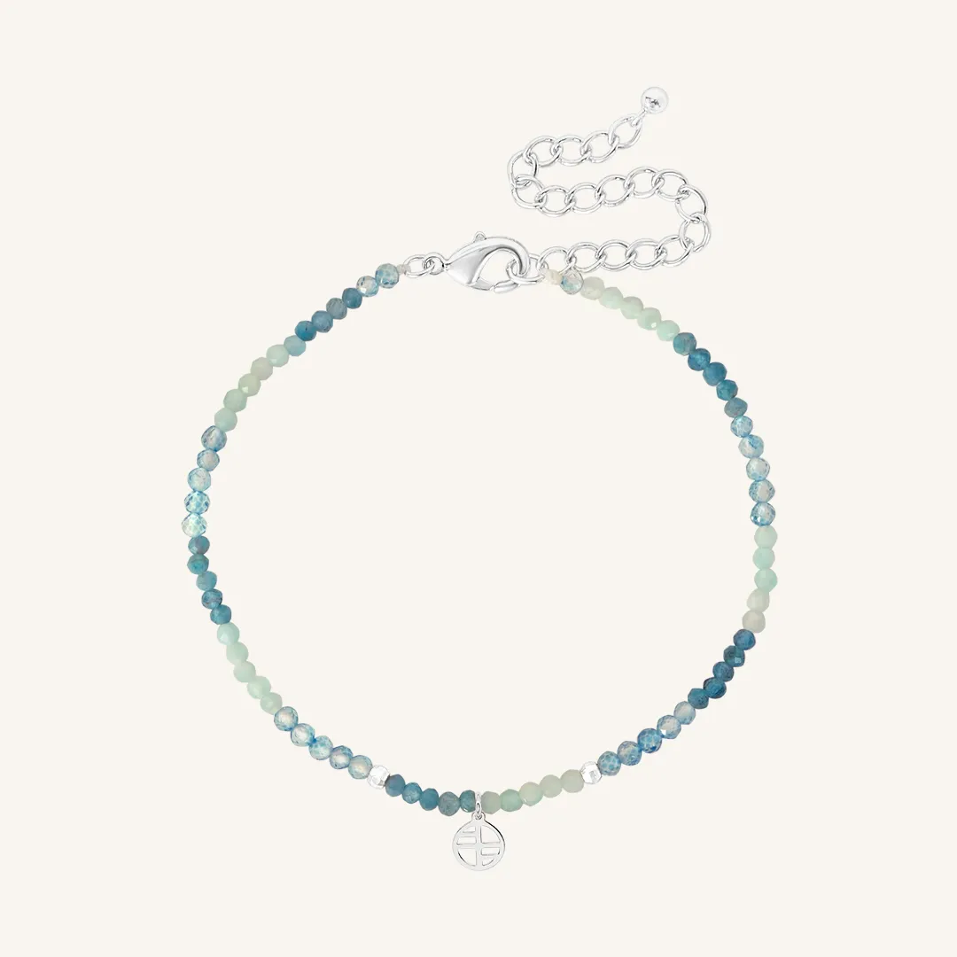 Blue Apatite Hue Bracelet - Stone of Manifestation