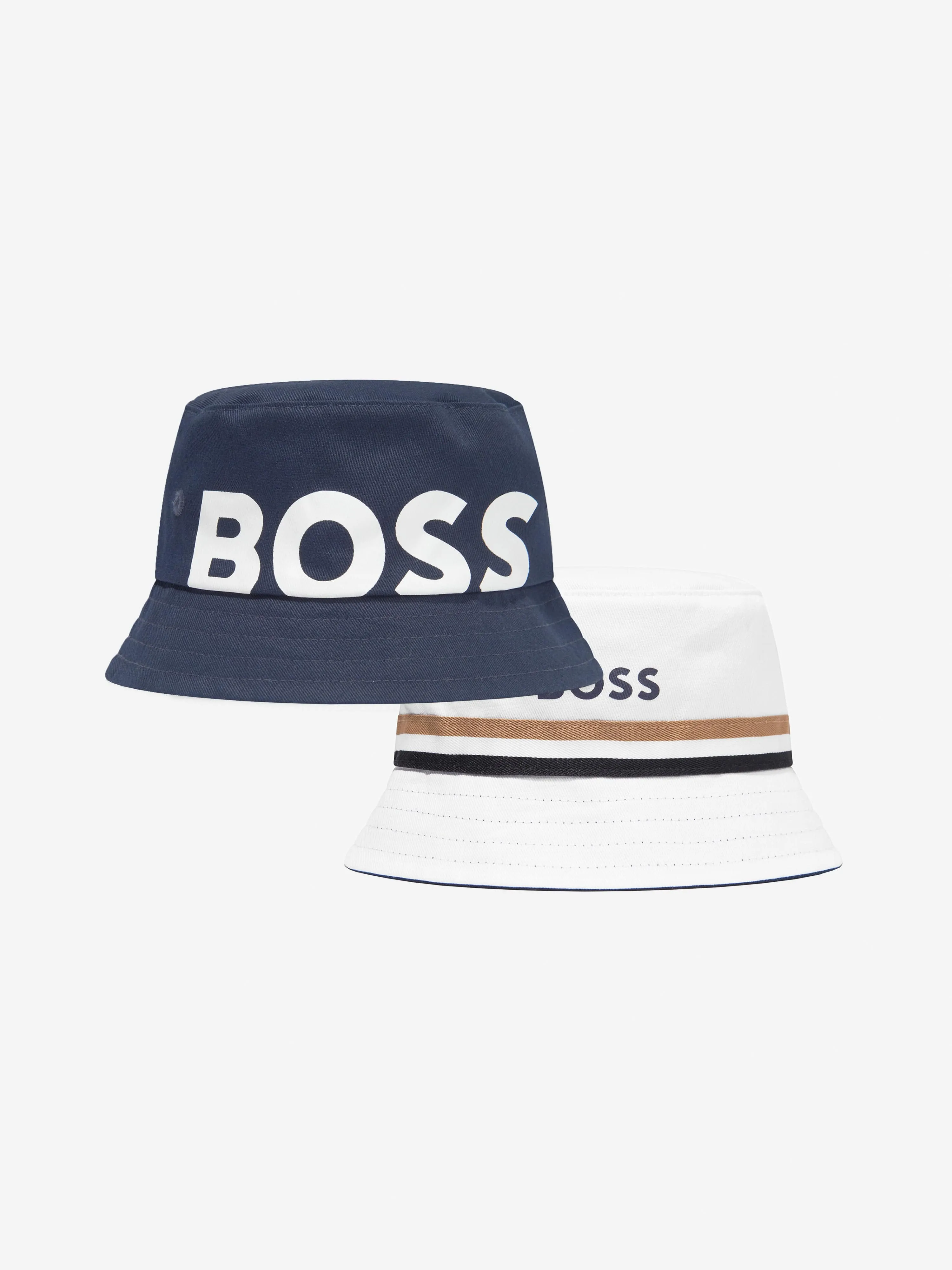 BOSS Baby Boys Logo Bucket Hat In Navy