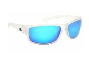 Calcutta Rip White Frames - Blue Mirror Lens - Polarized Sunglasses