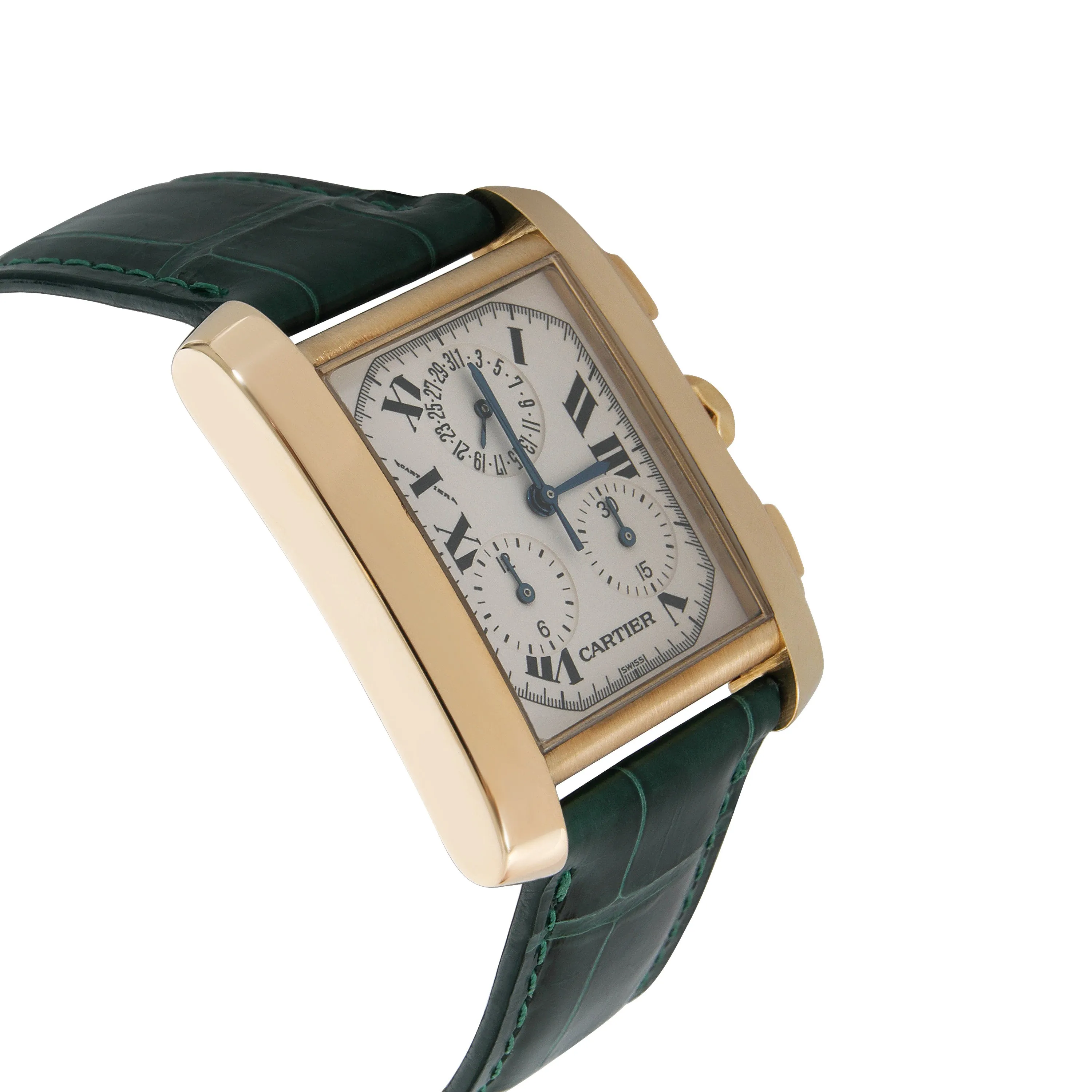 Cartier Tank Francaise Chronoflex W5000556 Unisex Watch in 18kt Yellow Gold