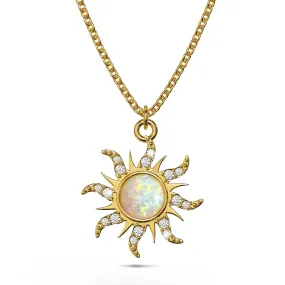 Celestial Opal Sun Necklace