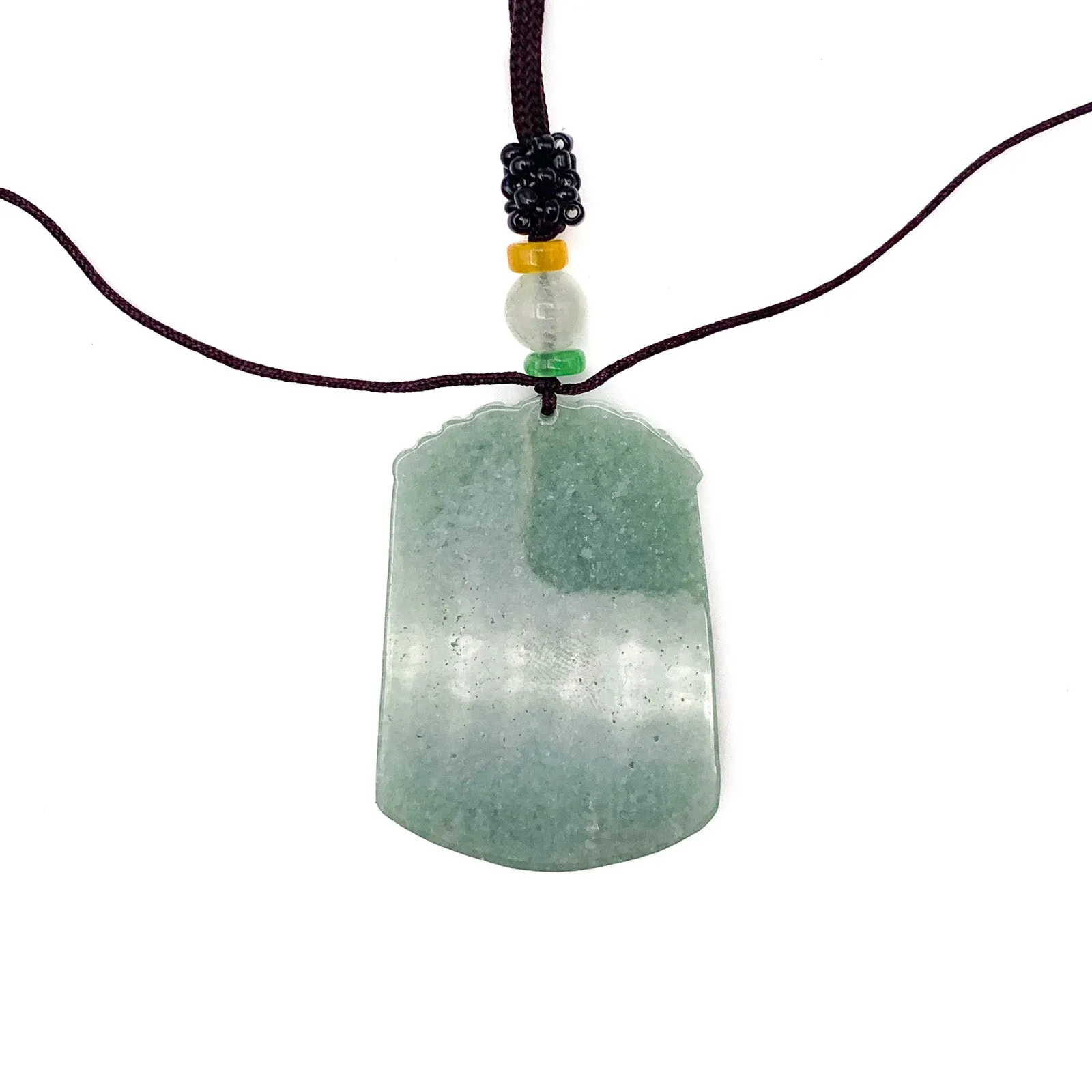 Certified Natural A Jade Jadeite Pendant Horse Coin Necklace