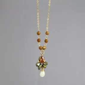 Champagne Zircon Bee Necklace