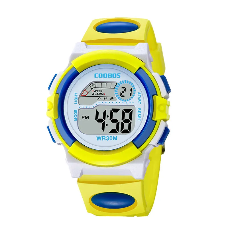 Children's Electronic Watch Luminous Boys and Girls Multi-Functional Waterproof Student Sport Watch