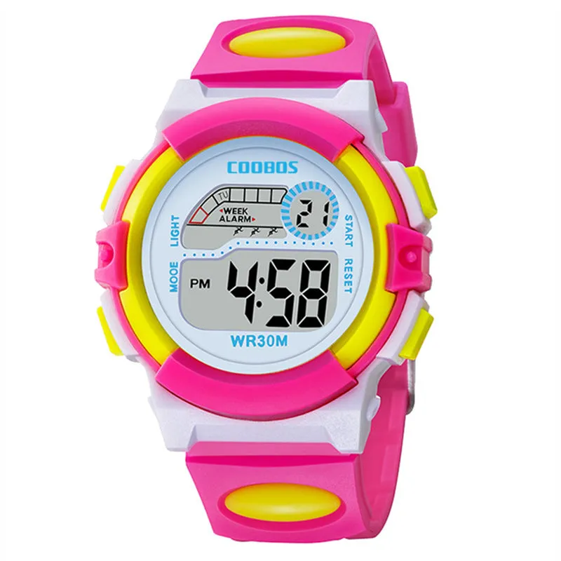 Children's Electronic Watch Luminous Boys and Girls Multi-Functional Waterproof Student Sport Watch