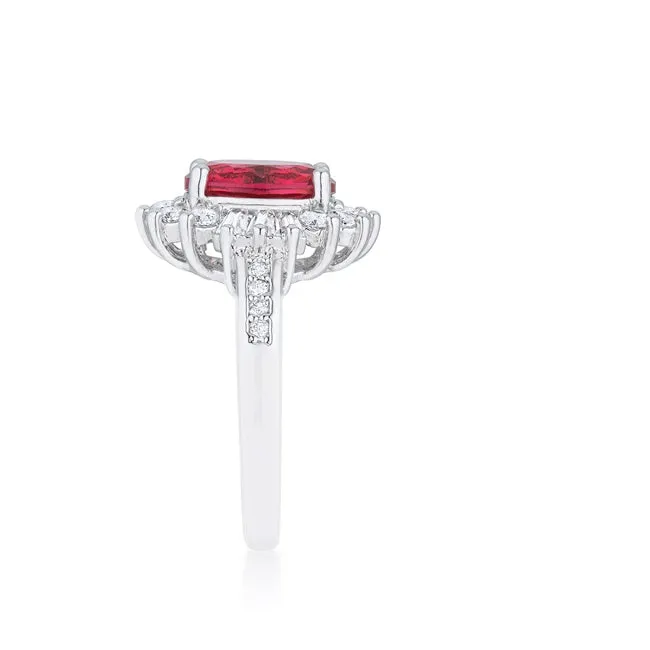 Chrisalee 3ct Fuchsia CZ Cluster Cocktail Ring | 4.5ct