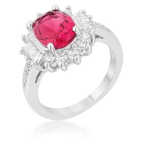 Chrisalee 3ct Fuchsia CZ Cluster Cocktail Ring | 4.5ct