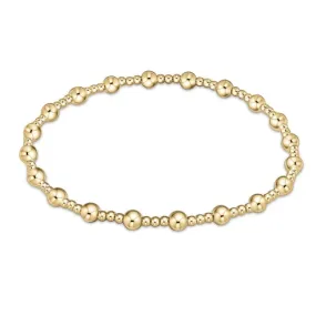 classic sincerity pattern 4mm bead bracelet - gold by enewton