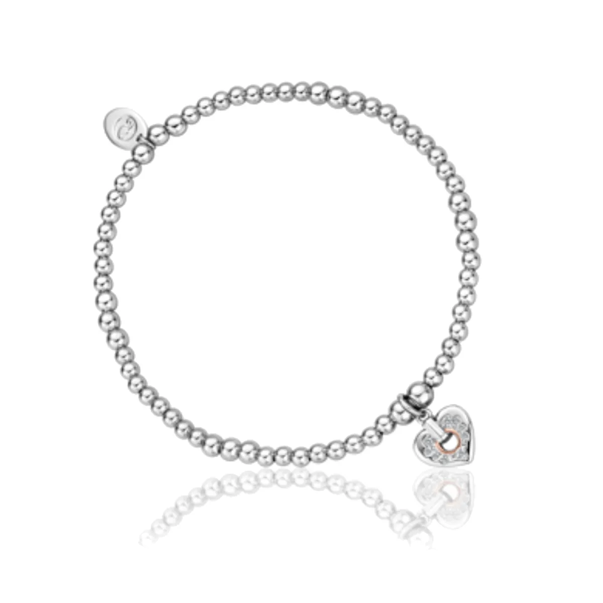 Clogau Cariad Sparkle Heart Affinity Bead Bracelet