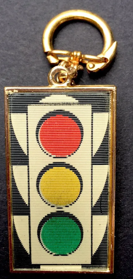 Colour Changing Traffic Lights AND a St Christopher...This Vintage Keyring has it Covered...