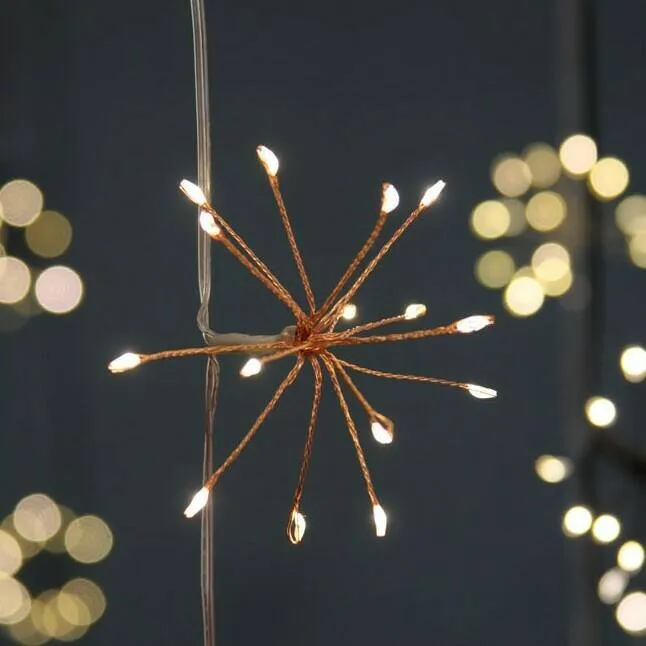 Copper Starburst LED Light Chain