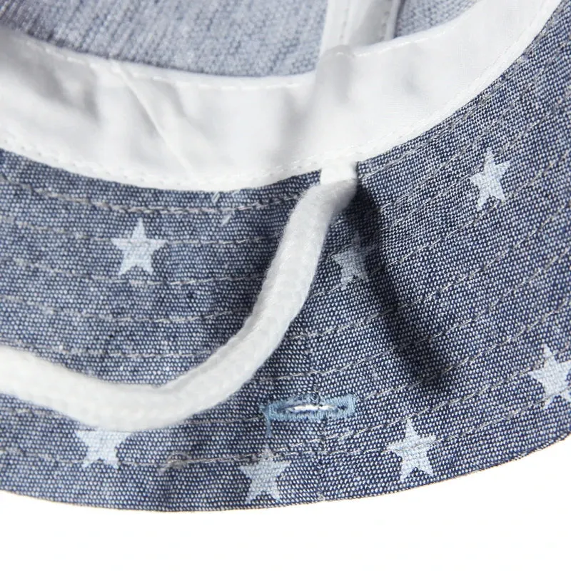 Cotton Cartoon Stars Printed Soft Baby Bucket Hat