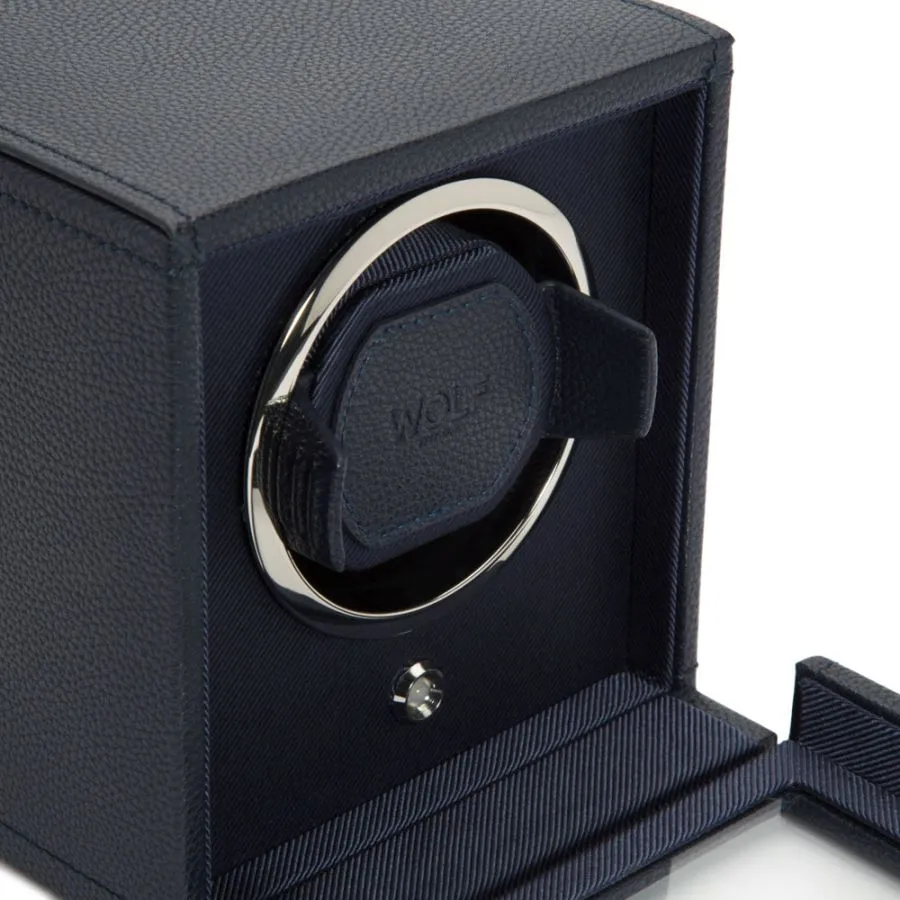 Cub Single Watch Winder With Cover (Navy)