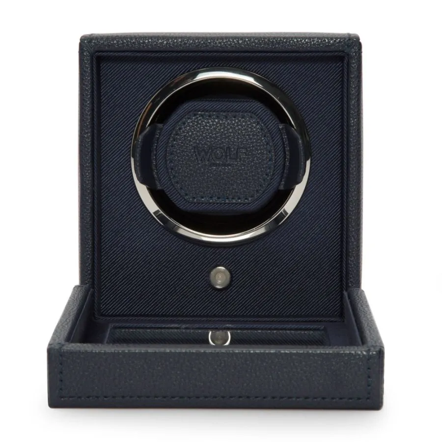 Cub Single Watch Winder With Cover (Navy)