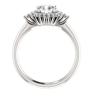 Cubic Zirconia Engagement Ring- The Amy Kiara (Customizable Cushion Cut)