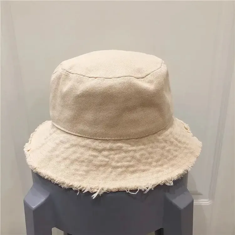 Custom Logo Washed Cotton Fisherman Beach Bucket Hat